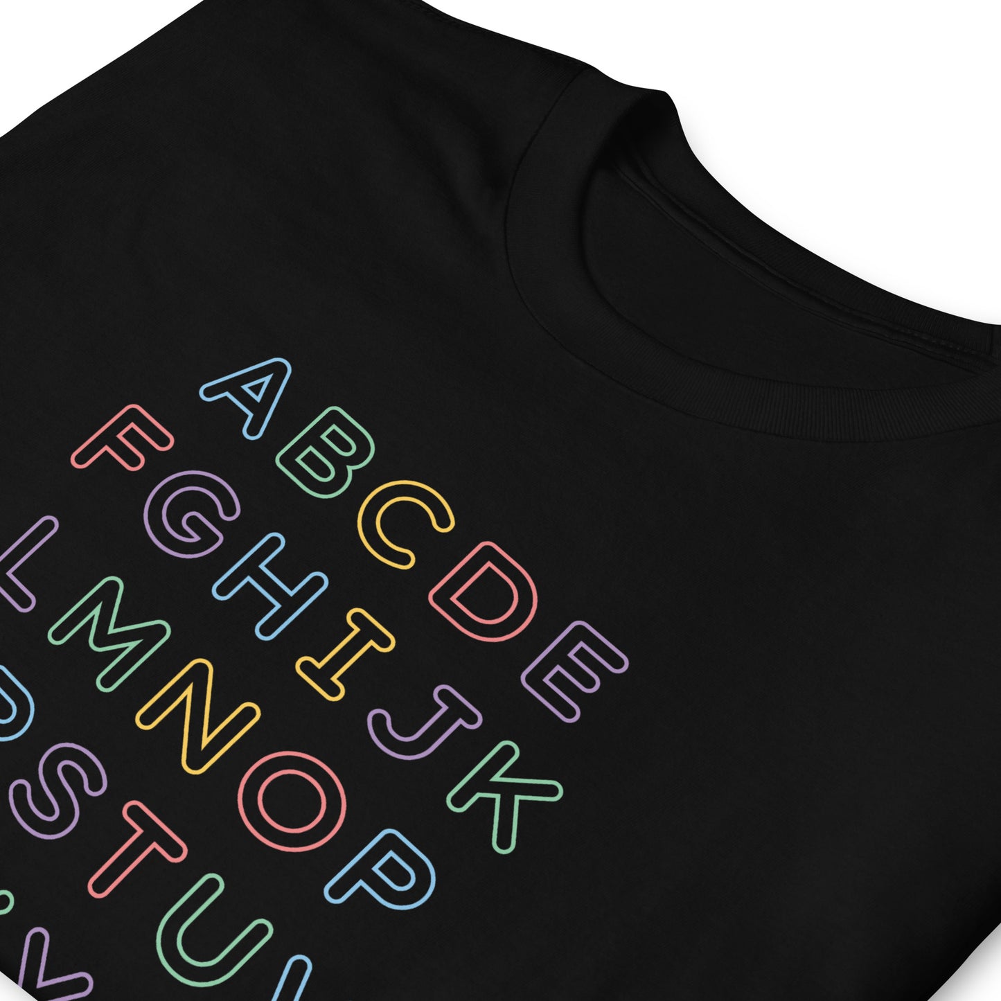ImmaDaddy Alphabet Tee in Black - Folded
