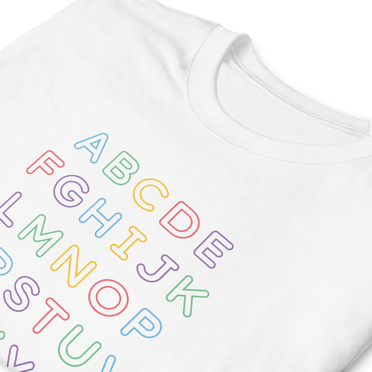 ImmaDaddy Alphabet Tee in White - Folded